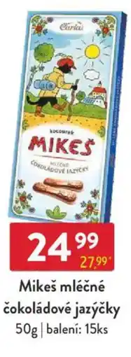 Qanto Mikeš mléčné čokoládové jazýčky nabídka