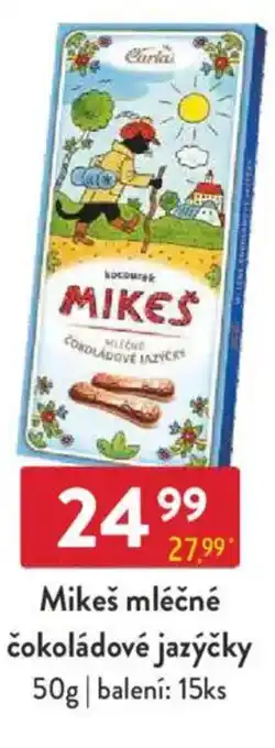 Qanto Mikeš mléčné čokoládové jazýčky nabídka