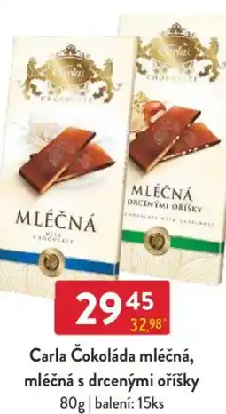 Qanto Carla Čokoláda mléčná, mléčná s drcenými oříšky nabídka