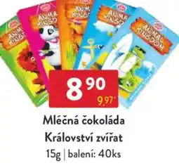 Qanto Mléčná čokoláda Království zvířat nabídka