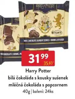 Qanto Harry Potter bílá čokoláda s kousky sušenek mléčná čokoláda s popcornem nabídka