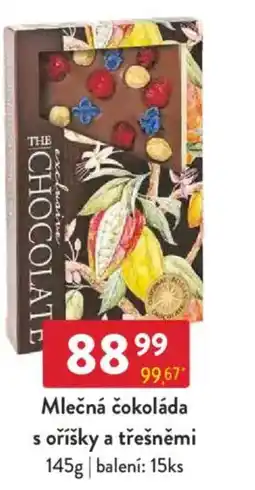 Qanto Mlečná čokoláda s oříšky a třešněmi nabídka