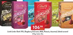 Qanto Lindt Lindor Dark 70%, Raspberry & Cream, Milk, Pistacio, Assorted, Salted caramel nabídka