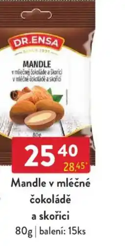 Qanto DR.ENSA Mandle v mléčné čokoládě a skořici nabídka