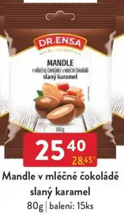 Qanto DR.ENSA Mandle v mléčné čokoládě slaný karamel nabídka