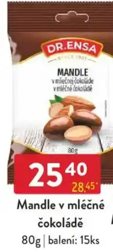Qanto DR.ENSA Mandle v mléčné čokoládě nabídka