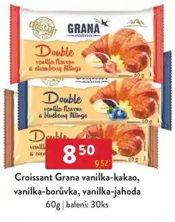 Qanto Croissant Grana vanilka-kakao, vanilka-borůvka, vanilka-jahoda nabídka