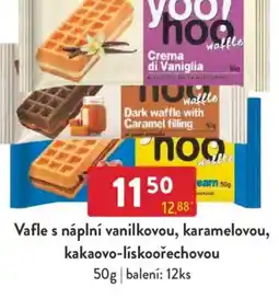 Qanto Vafle s náplní vanilkovou, karamelovou, kakaovo-lískoořechovou nabídka