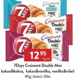 Qanto 7Days Croissant Double Max kakao&kokos, kakao&vanilka, vanilka&višeň nabídka