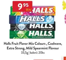 Qanto Halls Fruit Flavor Mix Colours, Coolwave, Extra Strong, Mild Spearmint Flavour nabídka