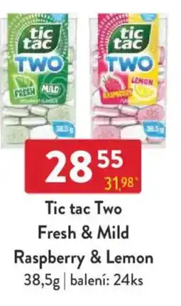 Qanto Tic tac Two Fresh & Mild Raspberry & Lemon nabídka