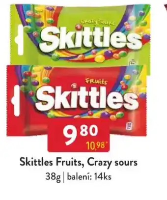 Qanto Skittles Fruits, Crazy sours nabídka