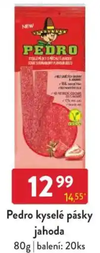Qanto Pedro kyselé pásky jahoda nabídka