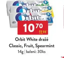 Qanto Orbit White dražé Classic, Fruit, Spearmint nabídka
