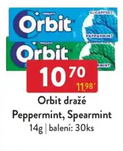 Qanto Orbit dražé Peppermint, Spearmint nabídka