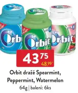 Qanto Orbit draže Spearmint, Peppermint, Watermelon nabídka