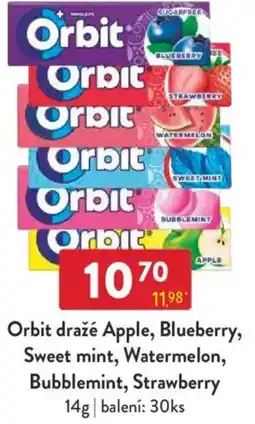 Qanto Orbit dražé Apple, Blueberry, Sweet mint, Watermelon, Bubblemint, Strawberry nabídka