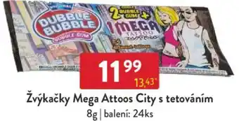 Qanto Žvýkačky Mega Attoos City s tetováním nabídka