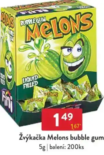 Qanto Žvýkačka Melons bubble gum nabídka