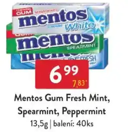 Qanto Mentos Gum Fresh Mint, Spearmint, Peppermint nabídka