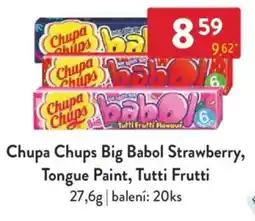 Qanto Chupa Chups Big Babol Strawberry, Tongue Paint, Tutti Frutti nabídka