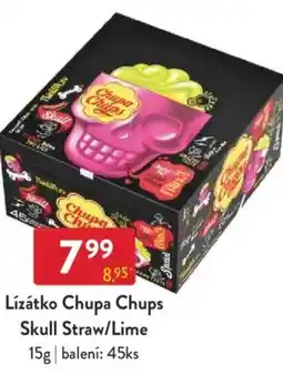 Qanto Lízátko Chupa Chups Skull Straw/Lime nabídka