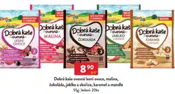 Qanto Dobrá kaše ovesná lesní ovoce, malina, čokoláda, jablko a skořice, karamel a mandle nabídka