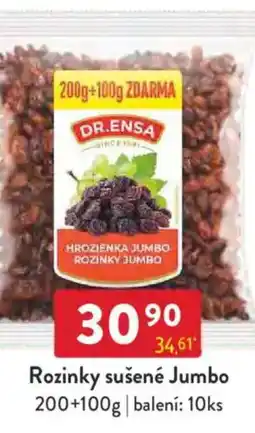 Qanto DR.ENSA Rozinky sušené Jumbo nabídka