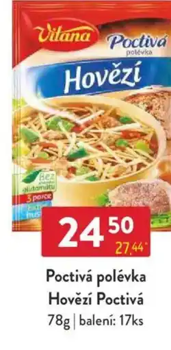 Qanto Vitana Poctivá polévka Hovězí Poctivá nabídka