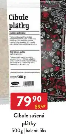 Qanto Cibule sušená plátky nabídka