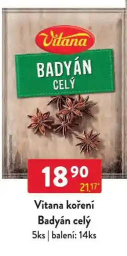 Qanto Vitana koření Badyán celý nabídka