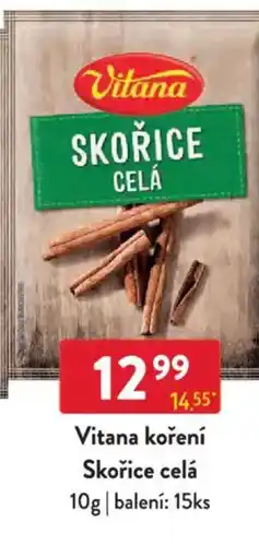 Qanto Vitana koření Skořice celá nabídka