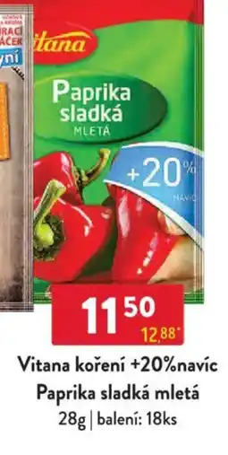 Qanto Vitana koření +20%navíc Paprika sladká mletá nabídka