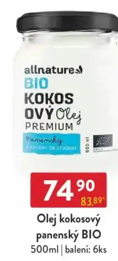 Qanto Olej kokosový panenský BIO nabídka