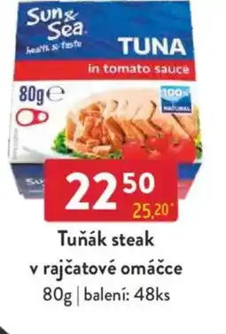 Qanto Sun & Sea Tuňák steak v rajčatové omáčce nabídka