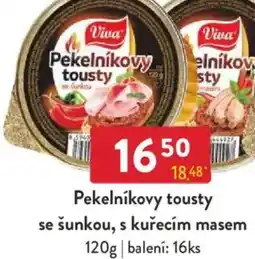 Qanto Viva Pekelníkovy tousty se šunkou, s kuřecím masem nabídka