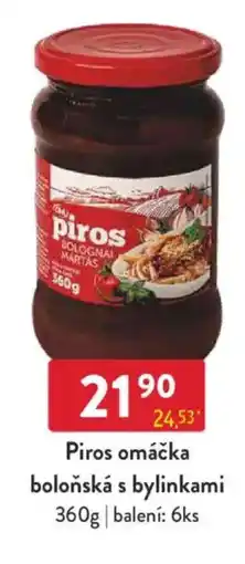 Qanto Piros omáčka boloňská s bylinkami nabídka