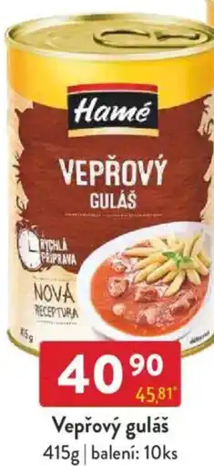 Qanto Hamé Vepřový guláš nabídka