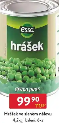 Qanto Essa Hrášek ve slaném nálevu nabídka