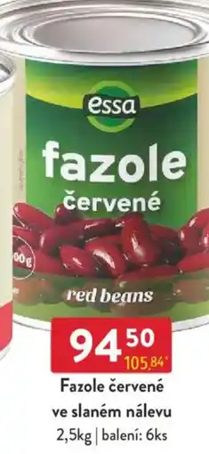 Qanto Essa Fazole červené ve slaném nálevu nabídka