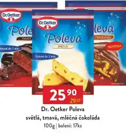 Qanto Dr. Oetker Poleva světlá, tmavá, mléčná čokoláda nabídka