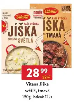 Qanto Vitana Jíška světlá, tmavá nabídka