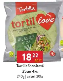 Qanto Tortilla špenátová nabídka