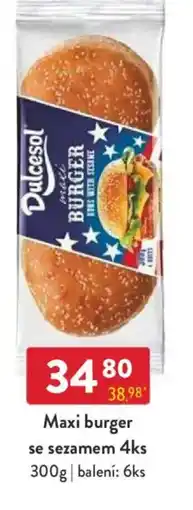 Qanto Maxi burger se sezamem nabídka