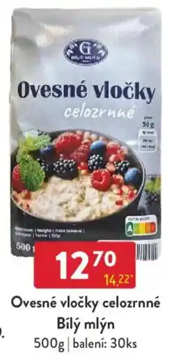 Qanto Ovesné vločky celozrnné Bílý mlýn nabídka