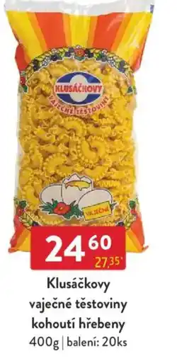 Qanto Klusáčkovy vaječné těstoviny kohoutí hřebeny nabídka