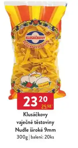 Qanto Klusáčkovy vaječné těstoviny Nudle široké 9mm nabídka