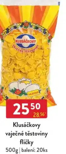 Qanto Klusáčkovy vaječné těstoviny flíčky nabídka