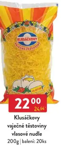 Qanto Klusáčkovy vaječné těstoviny vlasové nudle nabídka