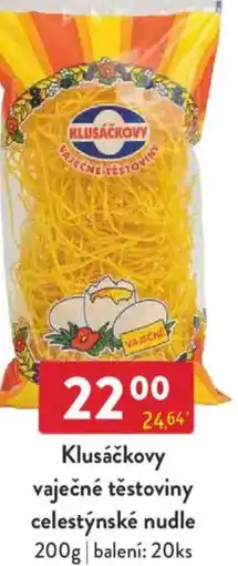 Qanto Klusáčkovy vaječné těstoviny celestýnské nudle nabídka
